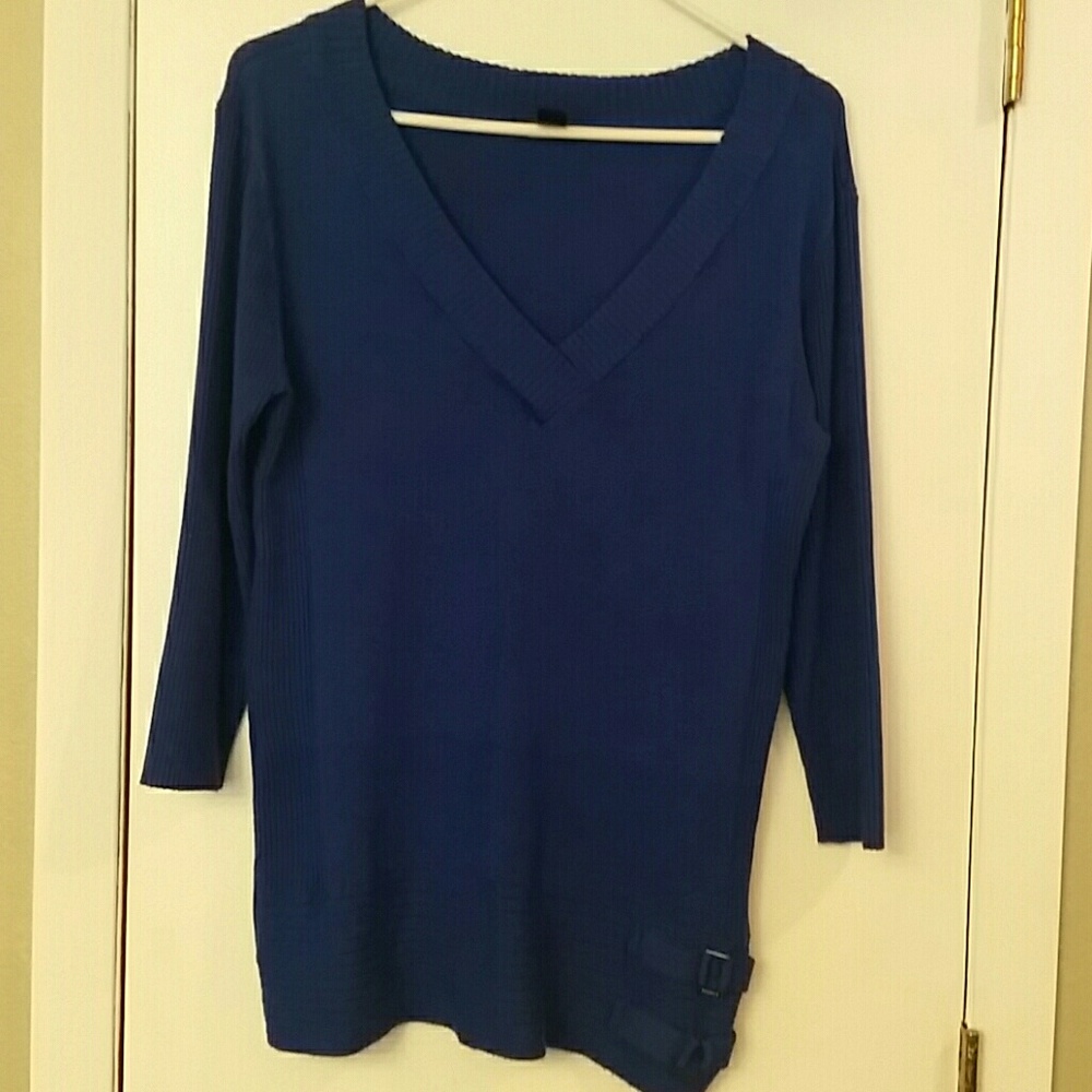 Style & co bright blue sweater Sz L